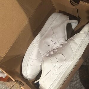 Nike White Air Force 1 Sneakers Leather Upper